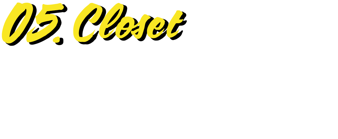 スッキリと美しい、機能的なクローゼット。