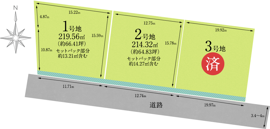 葛城市林堂の区画図